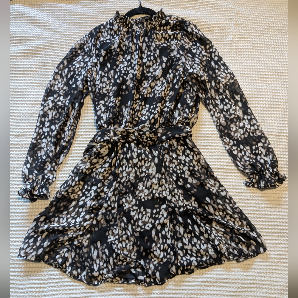 Nine West Black and White Patterned Dress